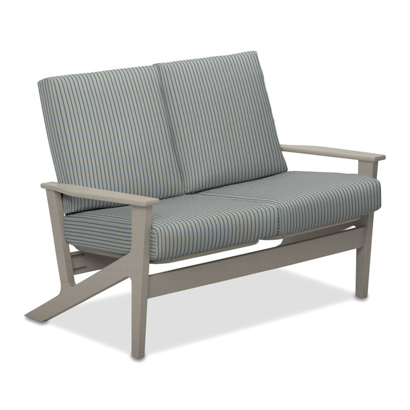 Chrisa 51.5'' Wide Loveseat with Cushions, Queensbury, Warm Gray