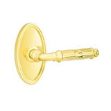 Round Privacy (Bed & Bath) Door Lever with Oval Rosette