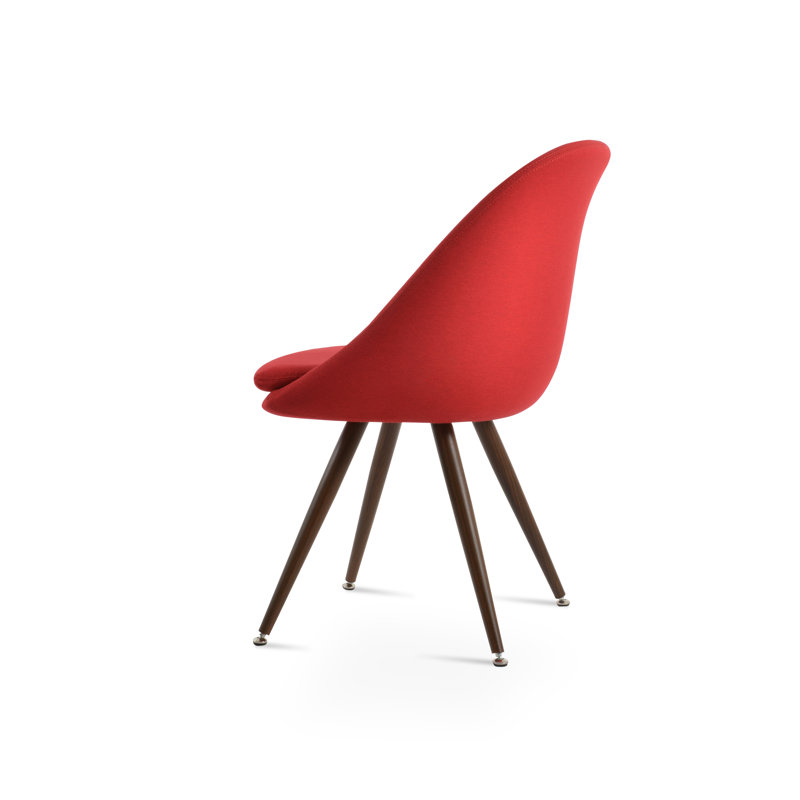 Chaise d'appoint Avanos Star, Noyer, Rouge d’époque