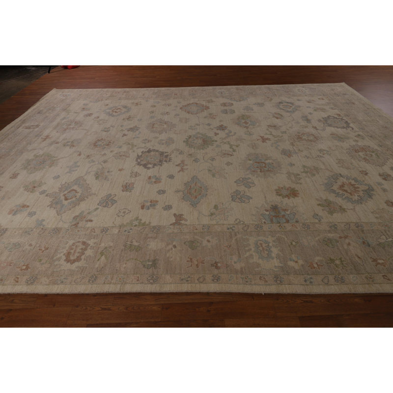 Vegetable Dye Oushak Turkish Large Rug 10x14