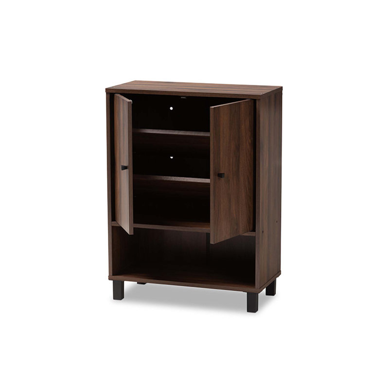 Rangement à chaussures pour 8 paires Brighton, Tablette inférieure, noyer