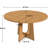 Round Dining Table For 4 - 47 Inch Farmhouse Kitchen Table, Mdf Circle Table With Oak Finish, 300lb Weight Capacity, Easy Assembly For Dining Room, Kitchen, Living Room - Spiced Round Table
