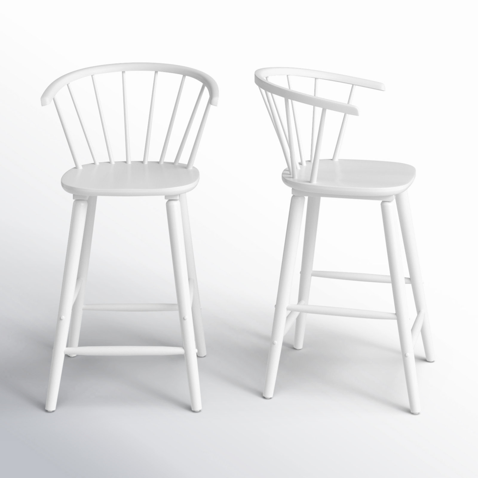Sheffield Solid Wood Bar & Counter Stool, Counter Stool (23" Seat Height), White