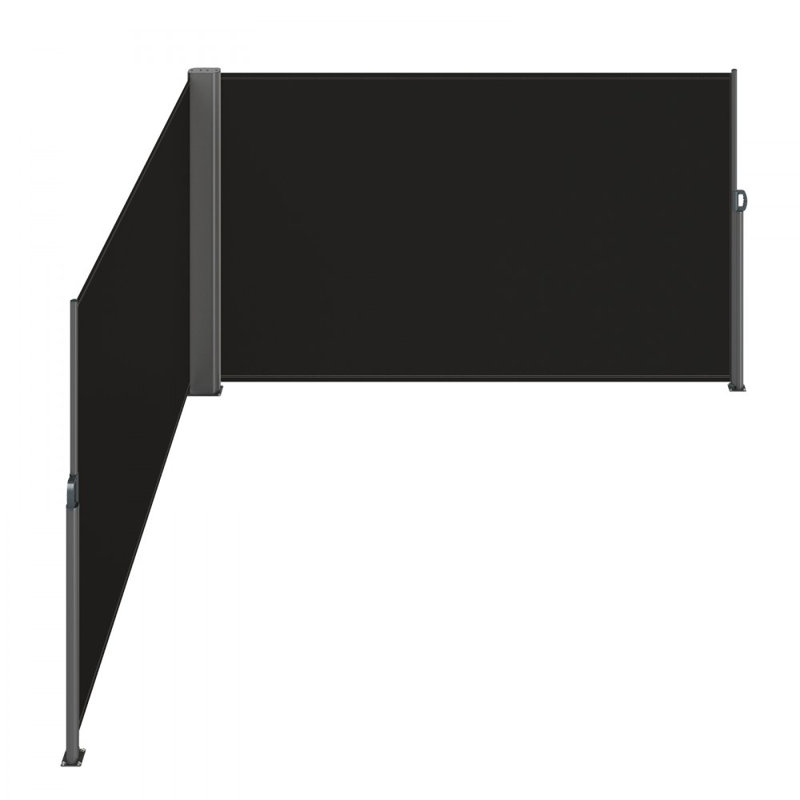 Manual Retraction Side Awning in Beige, 19.7' H x 5.9' W, Black