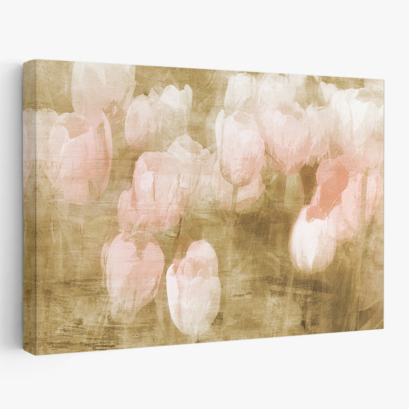 Plantes, fleurs, abstrait, art mural champ, H 16 po x l 24 po