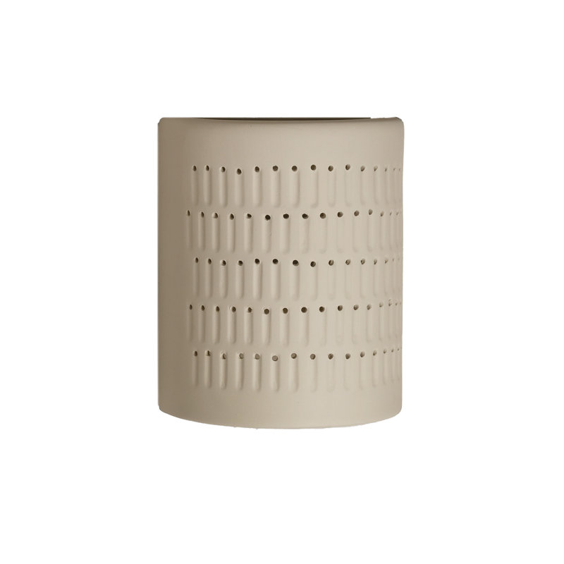 Carely Ceramic Outdoor Wall Light, LED Bulb Included, 10" H x 8" W x 5" D, Cottonwood