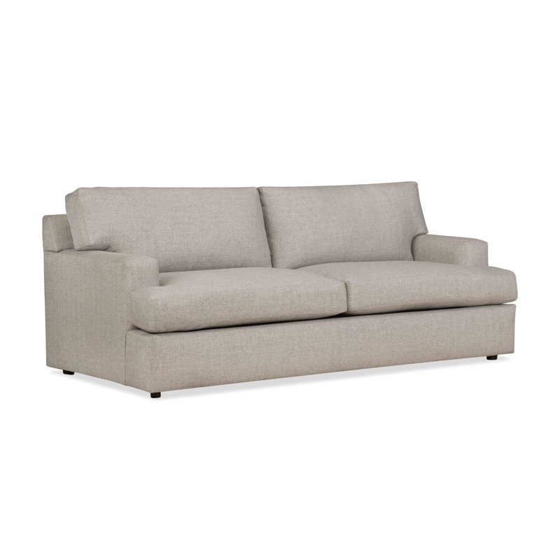 Canapé-lit rembourré sur mesure 84 po Cleo, Tissu natté turbo cendre