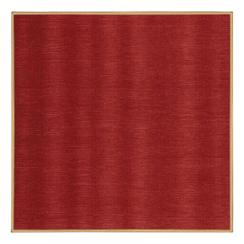 Machine Washable Solid Brown Area Rug, Square 3'