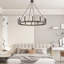 12-Light Wagon Wheel Candle Style Chandelier-101829164