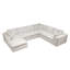 Canapé modulaire 137,8 * 108,3 po, canapé rembourré compressé pour salon, chambre à coucher, appartement, sans assemblage requis, combinaison gratuite de 7 pièces, tissu en velours côtelé moelleux-315111426