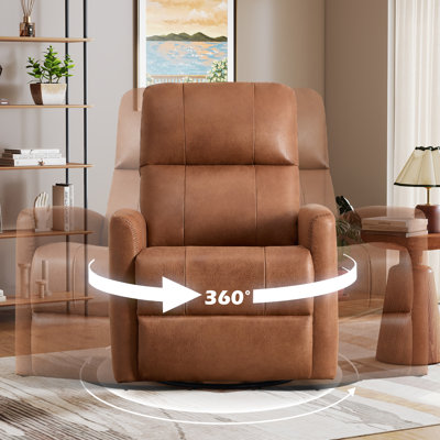 Kiea 30.7" W Swivel Manual Reclining Glider