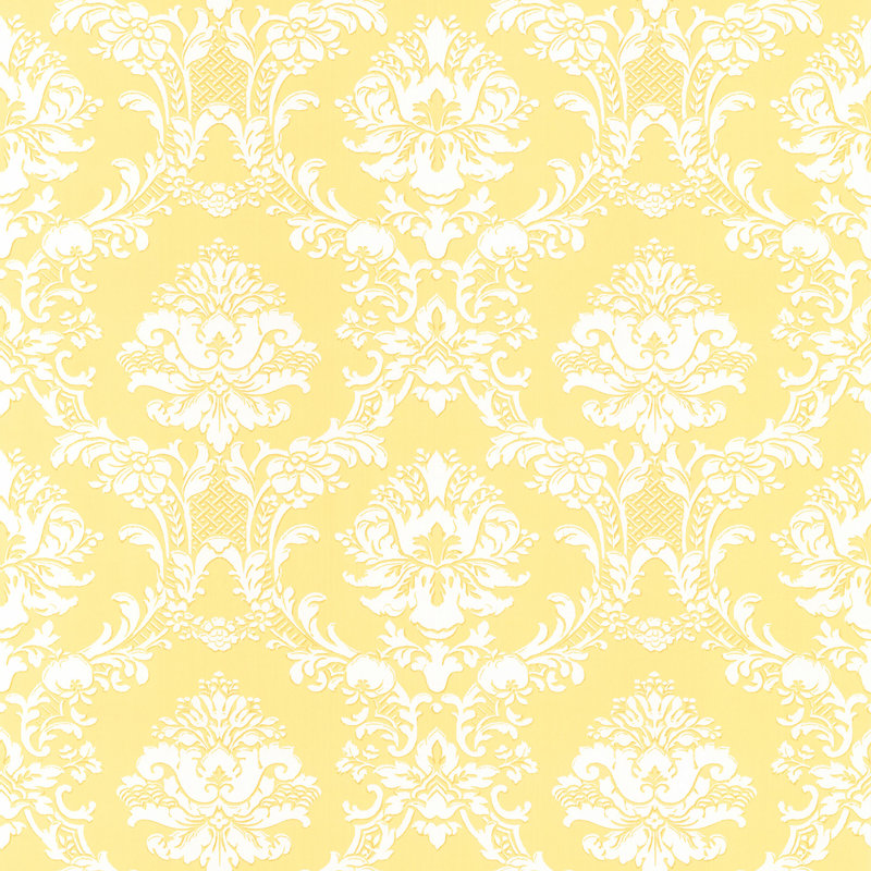 Positano 10m x 52.8cm Matte Wallpaper Roll, Yellow/Off White