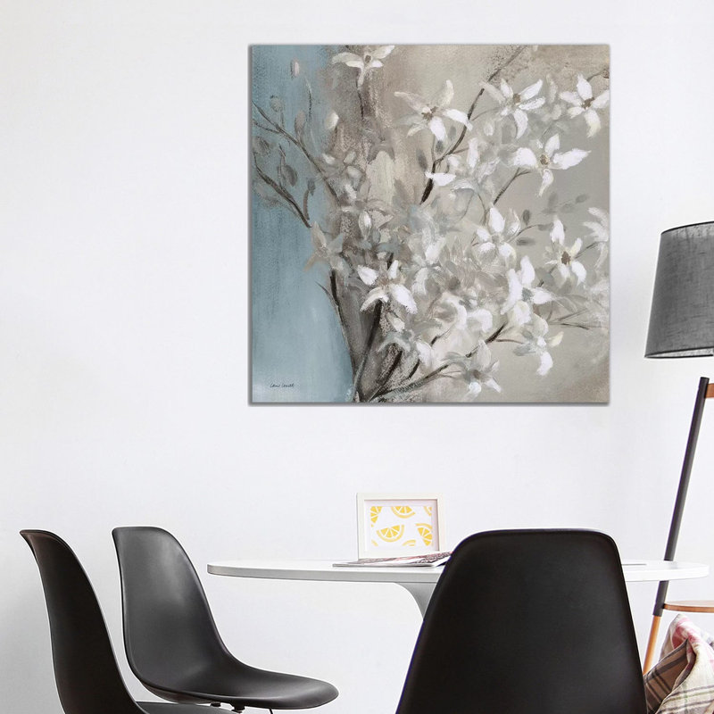 Misty Orchids (Blue) II by Lanie Loreth - Wrapped Canvas Painting, 93.98 cm H x 93.98 cm W x 1.91 cm D