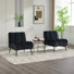 Ensemble de 2 chaises d'appoint rembourrées Mordern (sans table)