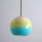 Mid Century Modern Rainbow Gradient Glass Globe Pendant Light
