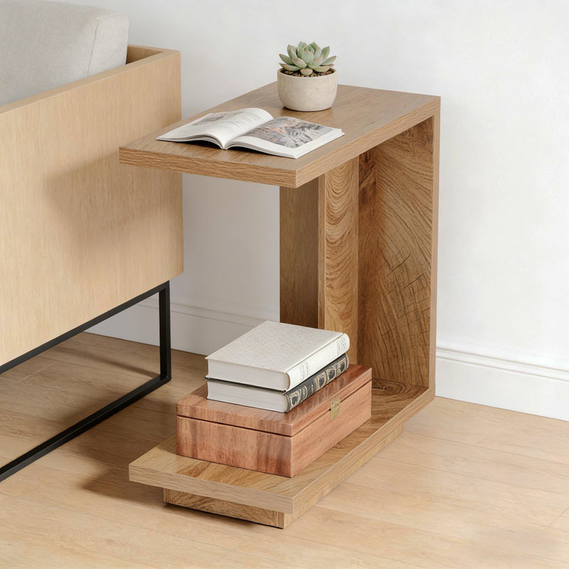 C-Shaped Bedside Table,Stylish Side Table