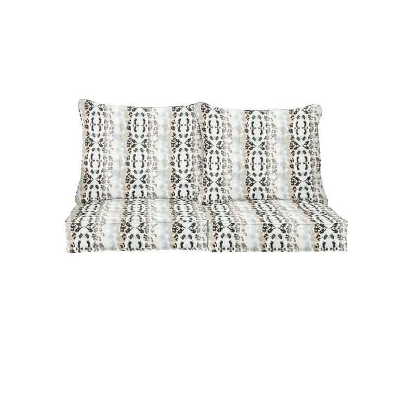 Outdoor 5'' Loveseat Seat / Back Cushion, 22.5" W x 22.5" D