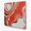 Abstrait fluide, art mural en métal rouge 58