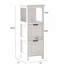 Armoire de salle de bain avec 2 tiroirs et tablette de rangement, armoire de rangement