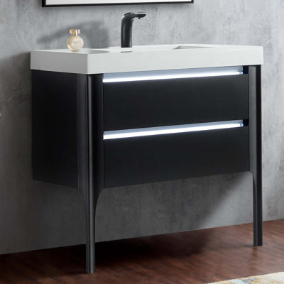 Makenna 36'' Single Bathroom Vanity with Resin Top