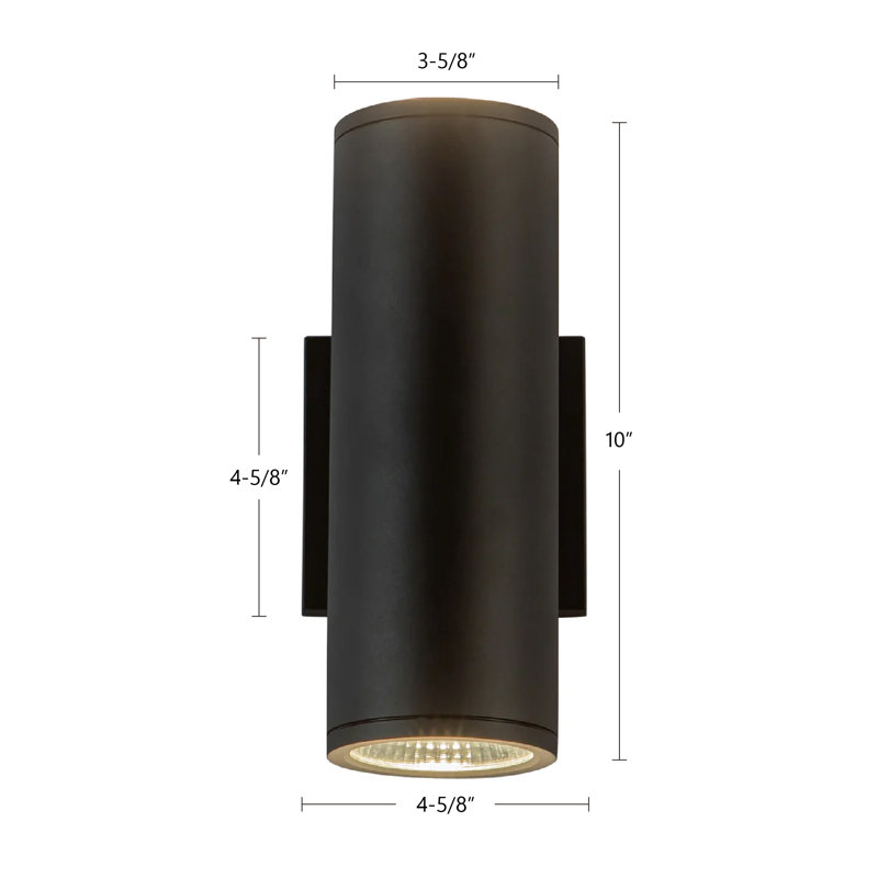 Nordic Glass 2 - Light LED Flush Mounted Sconce, 10" H x 4.63" W x 3.38" D, Black, 20 W