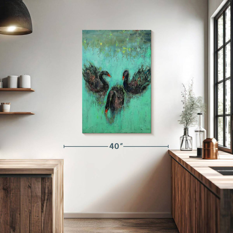 Brampt Black Swans, 39" H x 26" W