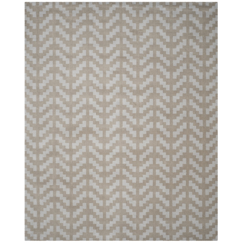 Sanyla Hand Tufted Wool Geometric Rug, Rectangle 8' x 10'