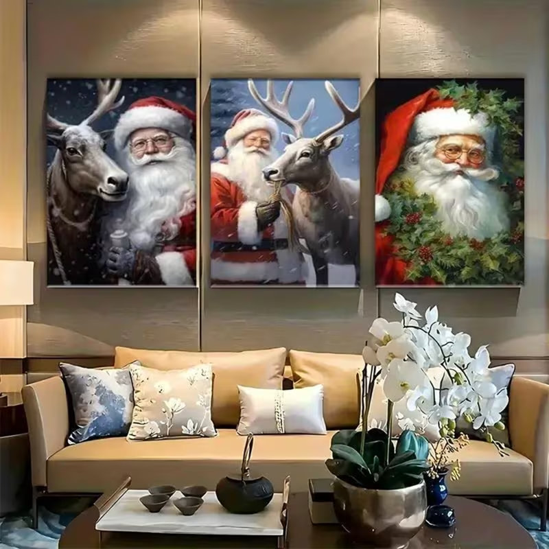 3 Piece Wrapped Canvas Wall Art, 40cm H x 30cm W