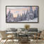 Hiver, neige, couvert, pin, forêt, paysage, très grand, impression sur toile encadrée-111568147-95016648