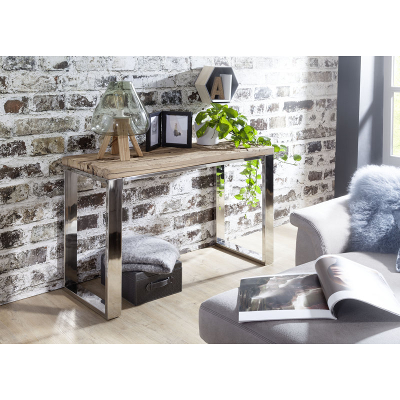 Delafield 115cm Solid Wood Top Console Table