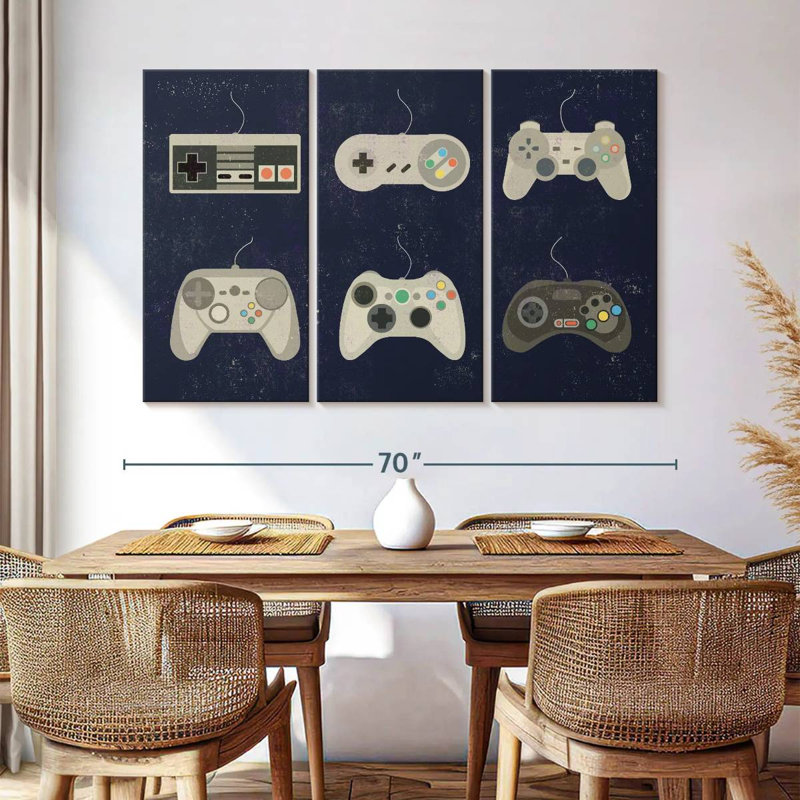 Impression sur toile de contrôleur de jeu vidéo, H 42 po x l 65 po