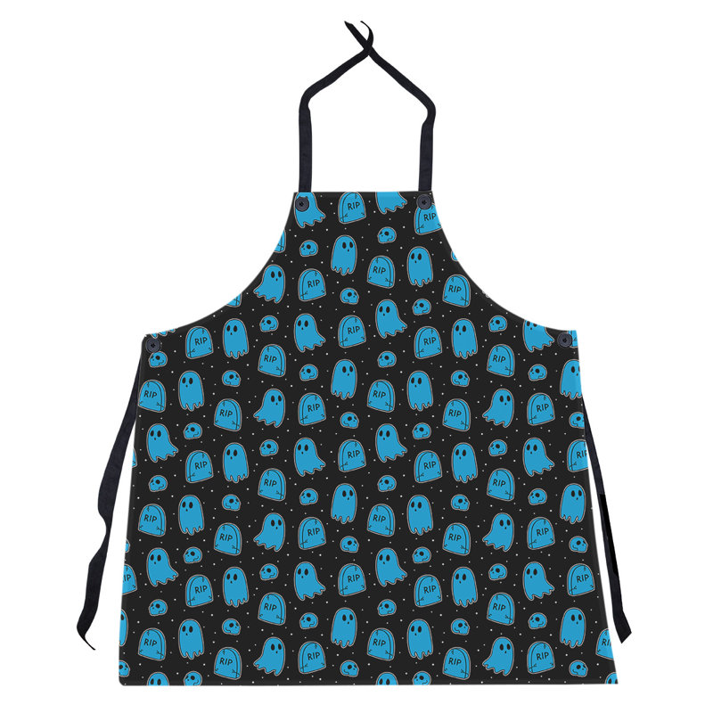 Bib Apron, Blue/Black