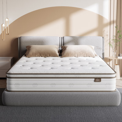 SOGO Gel Memory Foam Hybrid Mattress with Pocket Springs, Medium Comfort, Pressure Relief and Motion Isolation, CertiPUR-US Certified, 100-Night Trial