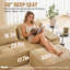 Canapé modulaire en velours côtelé à 4 places 116 po avec 2 repose-pieds pour le salon Boneless-925986735