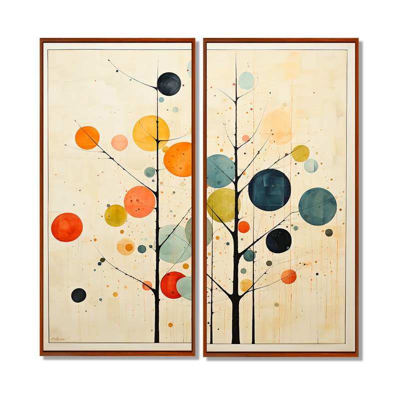 Chef-d'œuvre minimaliste beige Mid Century - décoration murale moderne, H 20 po x l 24 po, Impression encadrée flottante
