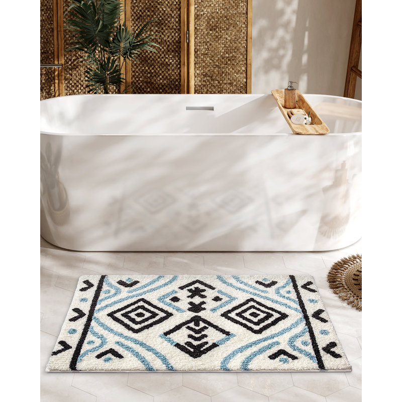 Non‑Slip Machine Washable Absorbent Fluffy Bath Rug