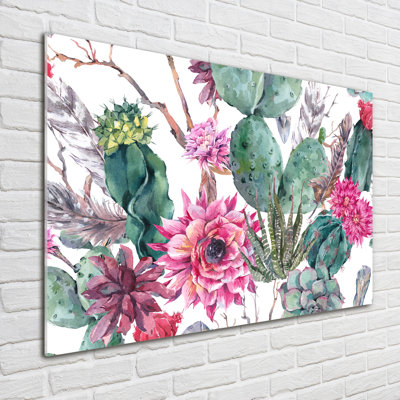 Cacti - No Frame Print on Glass