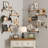 17" X 4.5" Floating Bookshelves, Real Wooden Shelves, Wall Mounted Shelves For Living Room And Home Organization, Decorative Shelves, Rustic & Scandinavian Decor, Room Organization, Hanging, Burnt, 20 Pcs-244395717