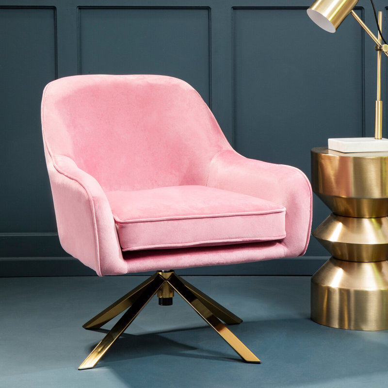 Avery Velvet Chair, Pink