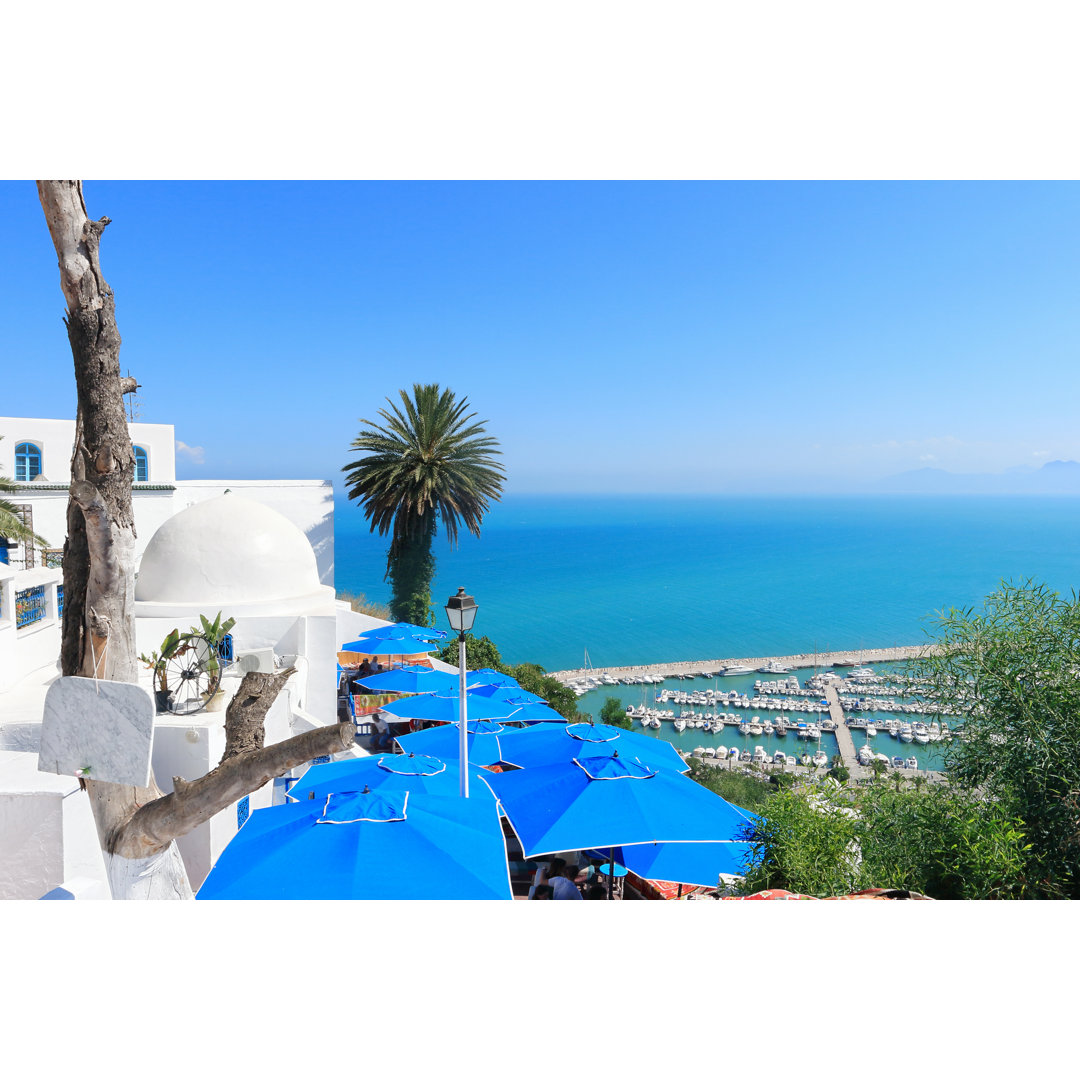 Sidi Bou Said von Vuk8691 - Druck auf Leinwand ohne Rahmen