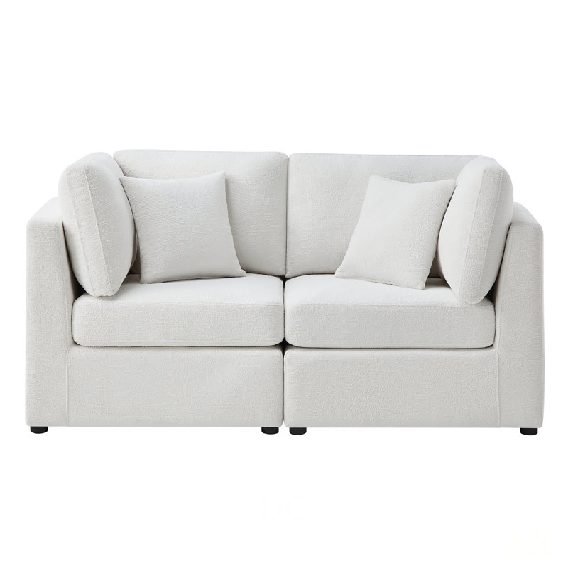 Canapé 2 pièces Chauncy - Ivoire, Ivory Polyester