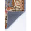 Tapis décoratif bleu/brun en laine Touffeté à la main à motif floral Akuji-862691974