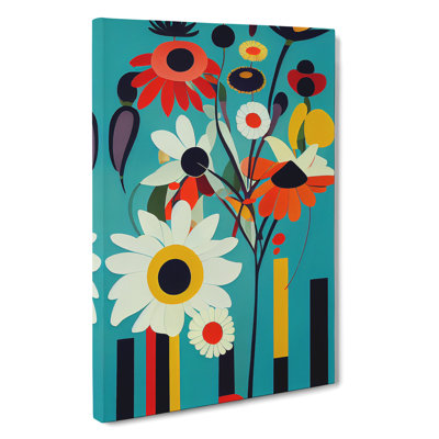 Unique Flowers Abstract No.4 - Wrapped Canvas Graphic Art