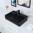 Davivy 23.6"x16.5" Black Rectangular Ceramic Bathroom Vessel Sink