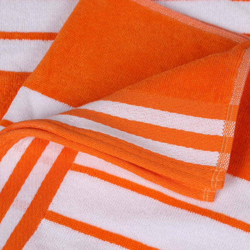 Serviette de plage Chira, Orange, Serviette de plage - paquet de 4