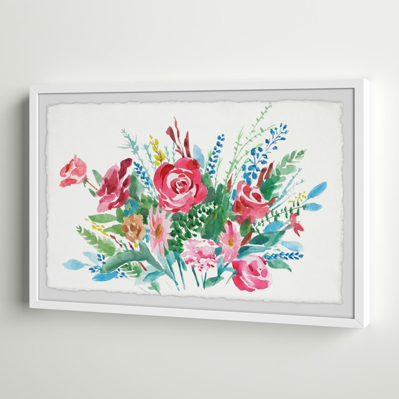 «Festive Flowers», reproduction encadrée, H 8 po x l 12 po x P 1,5 po