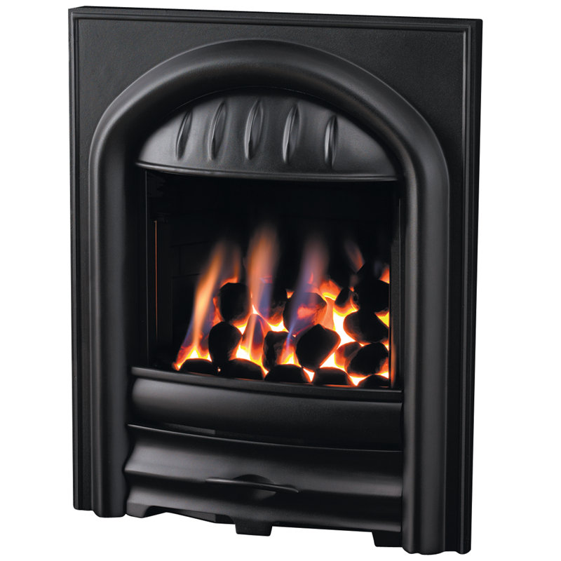 Sofia 54cm W Natural Gas / Propane Fireplace Insert, Black