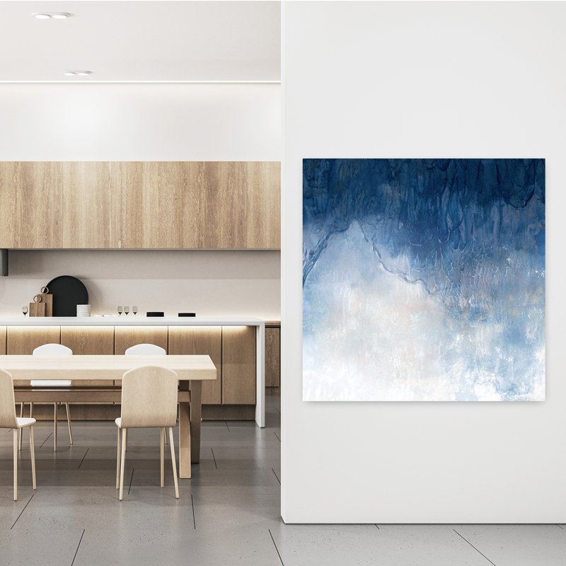 «Mist Downing In Tranquility I Abstract», art mural côtier, H 48 po x l 48 po
