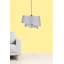 Lustre réglable élégant avec capuchon en tissu, gris et argent, 11,4 po x 8,3 po | Hauteur totale: 16,3 - 21,5 pouces | Type de douille: 1 x E27 de 40 W maximum, parfaite pour le décor du salon et de la salle à manger, indice de protection IP20-1941479338-1941479348