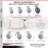 4 Piece Thermoplastic Rubber Caster Set